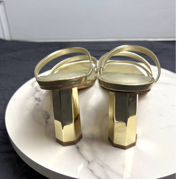 Marc Fisher Women's Kristin Heeled Sandal Strappy Gold Block Heels SZ 8.5 : NWOT - Picture 6 of 15